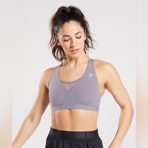 Gymshark Crossover Sports Bra light support Size S in Slate Lavender NWT in pack